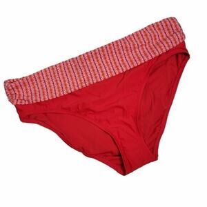 Ellen Tracy Red & Pink Bikini Swim Bottom NEW Women's 14